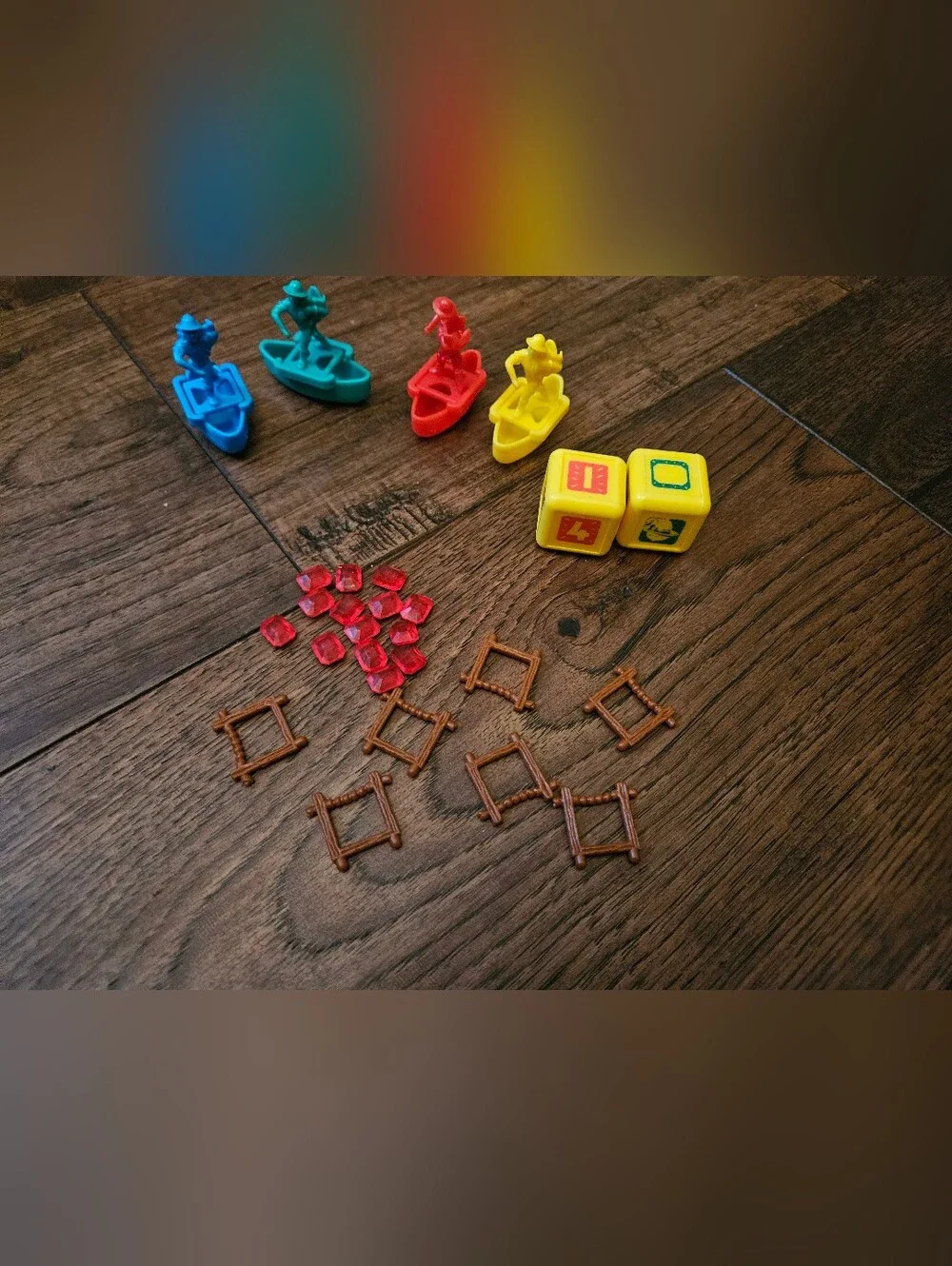 Vintage Forbidden Bridge Replacement Pieces Explorers Dice Jewels Lot Of 13 Used